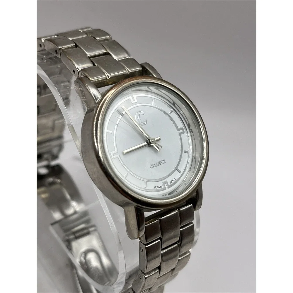 Charming Charlie Women's Quartz Watch 32mm Case‎ Silver Link Band- New Battery